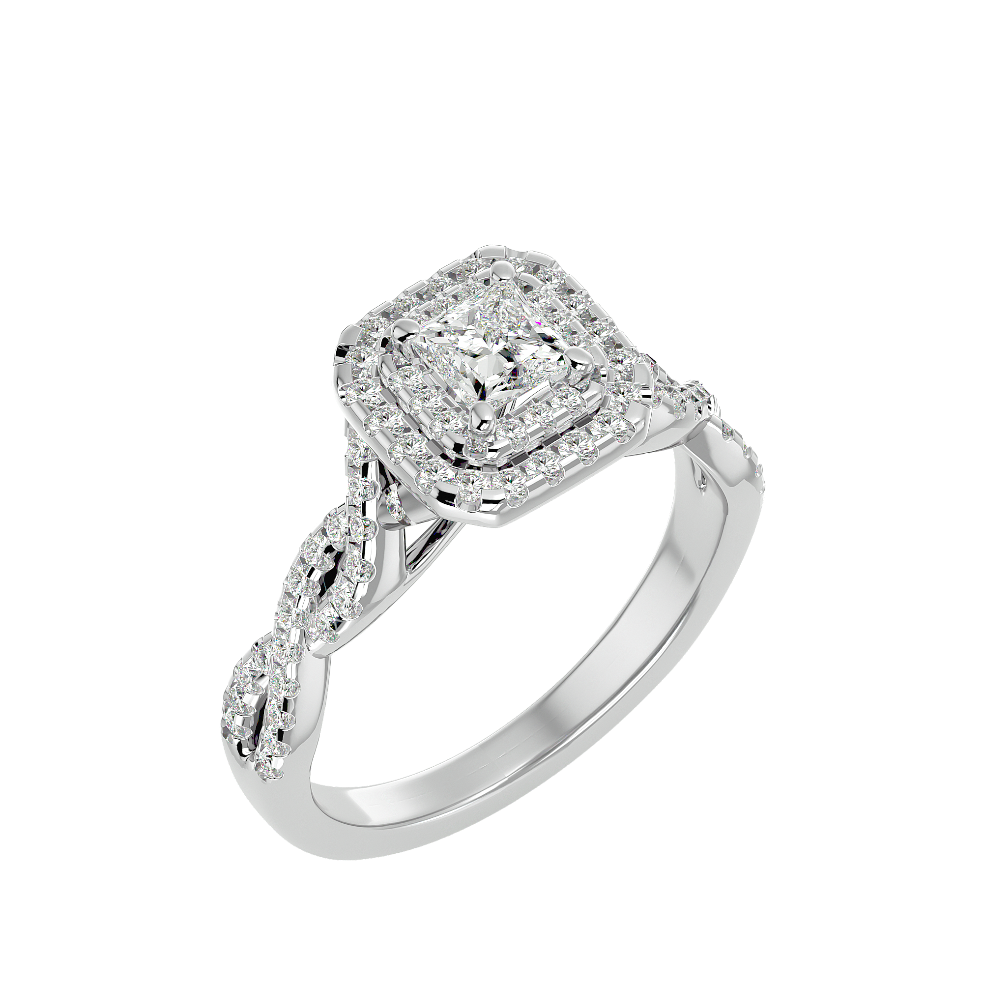 Tina Side Halo Engagement Ring