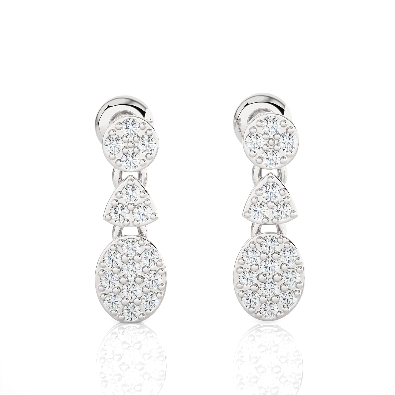 Cluster Diamond Fashion Earrings