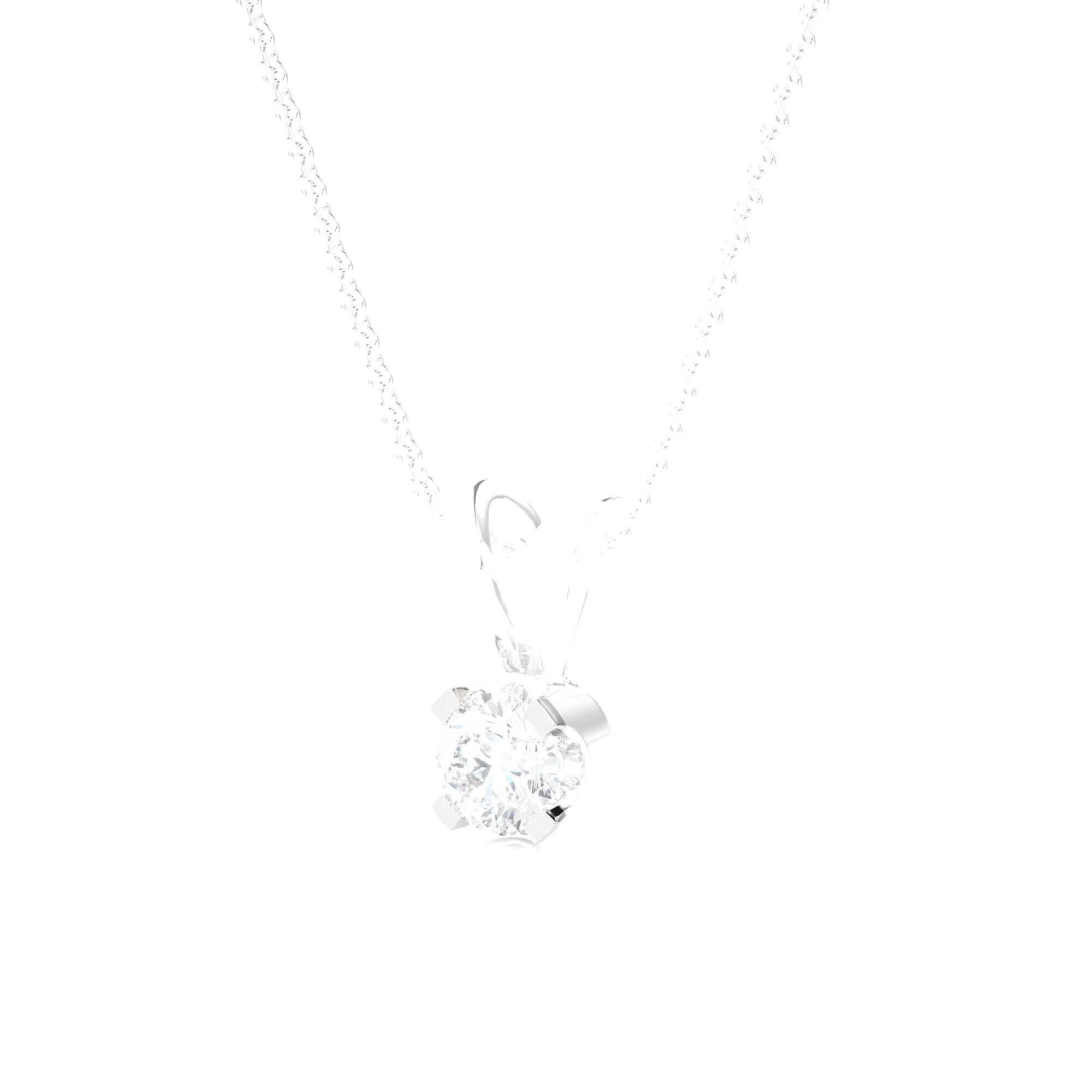 Delicate Solitaire Diamond Necklace
