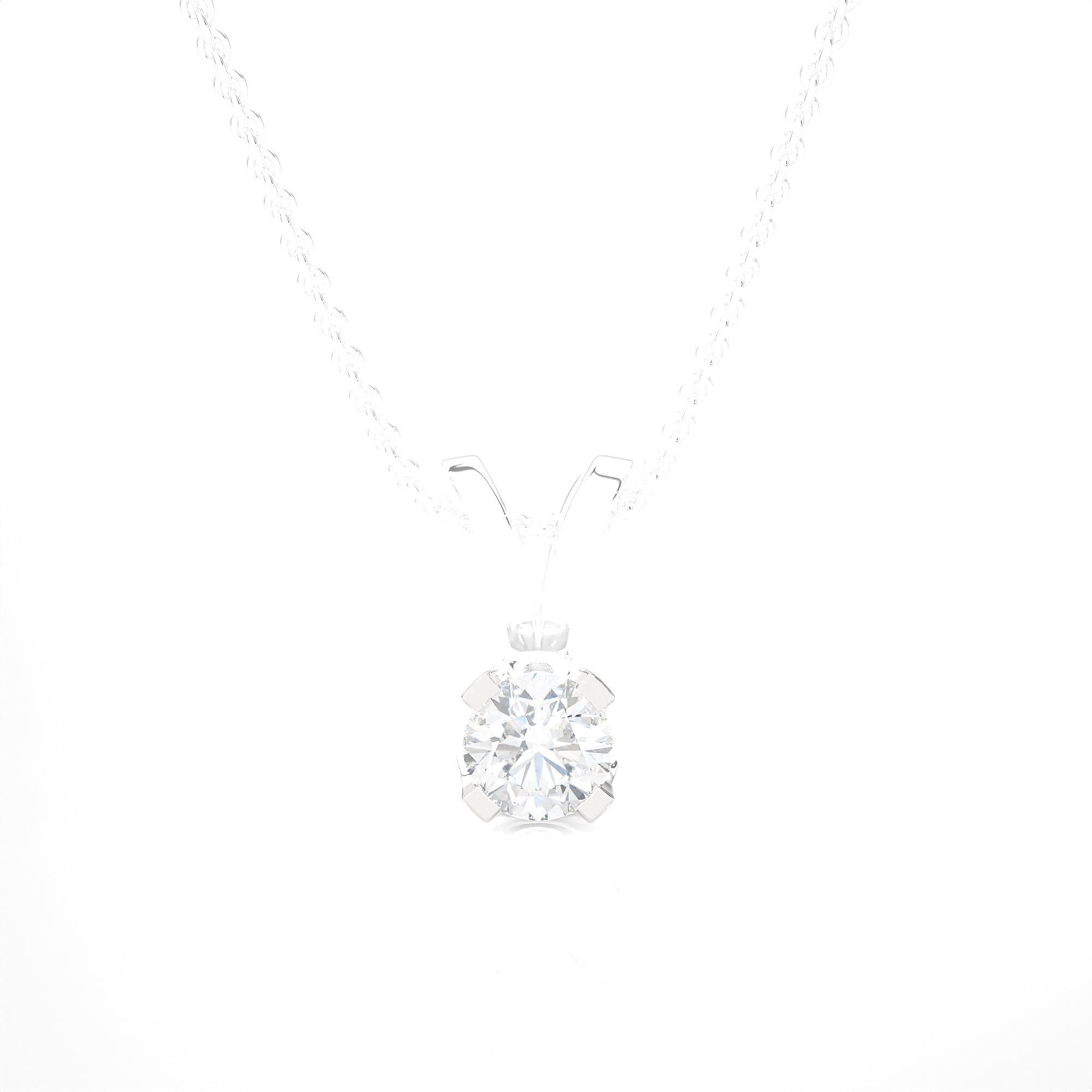 Delicate Solitaire Diamond Necklace
