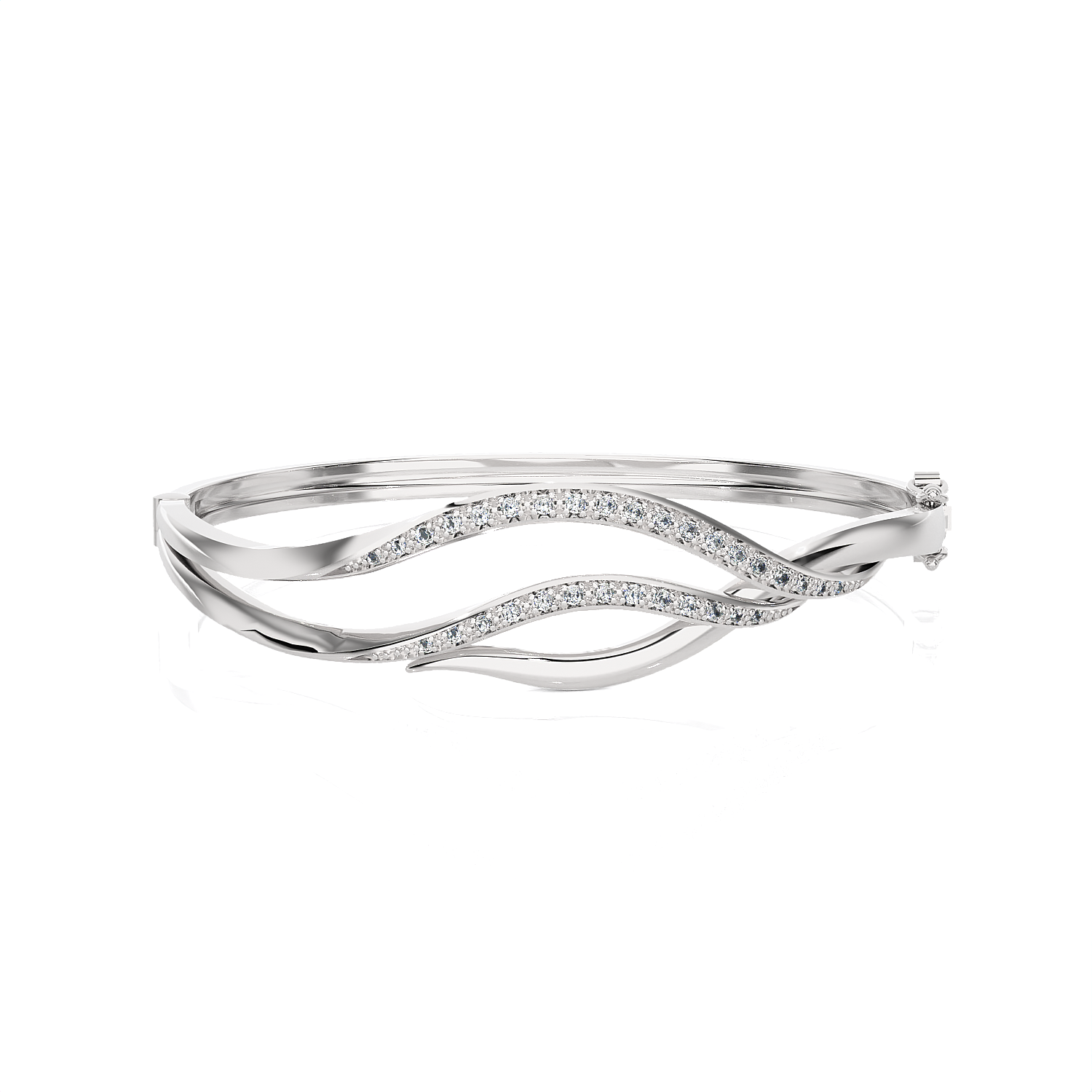 Multiple Ribbon Open Design Bangle Bracelet