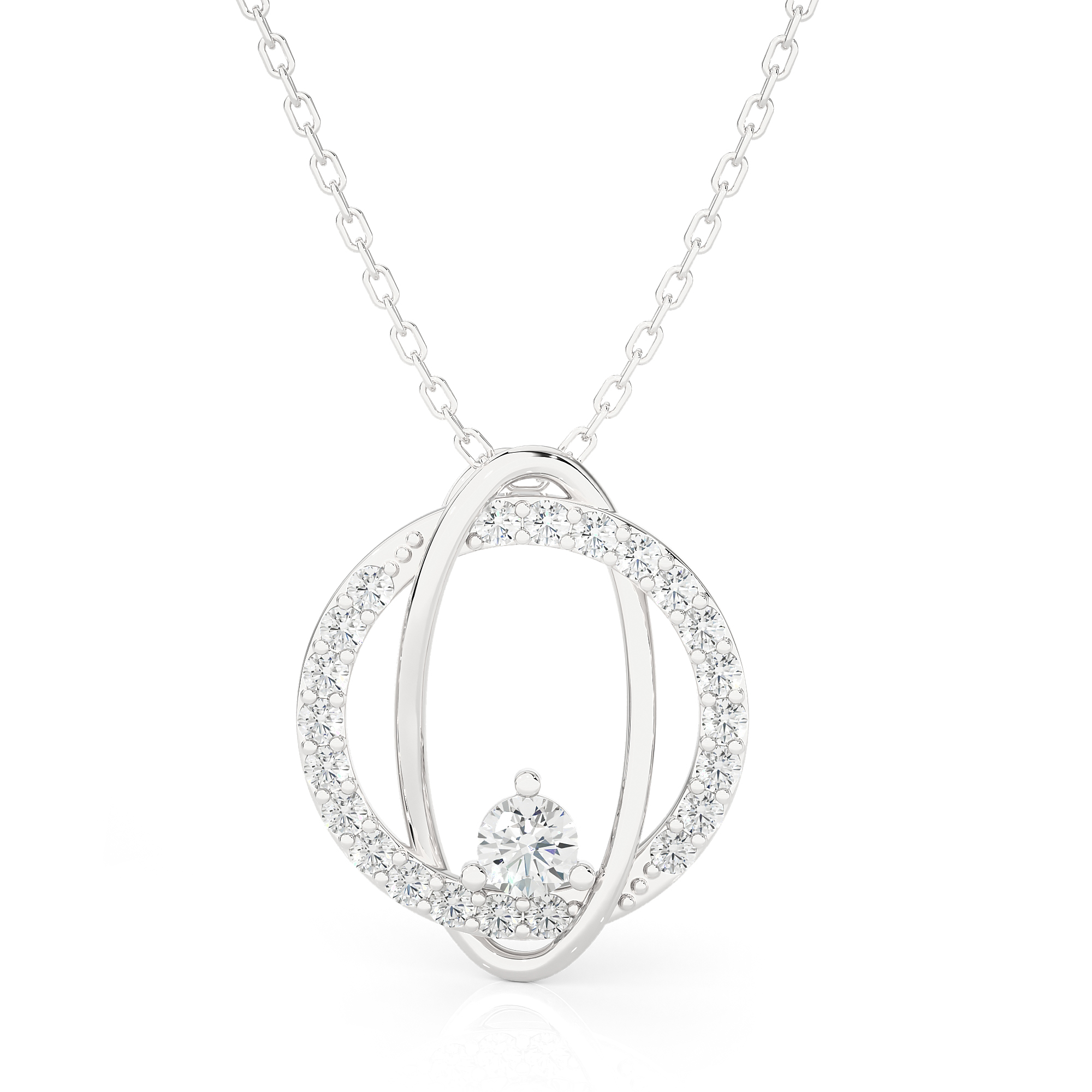 Interlocked Diamond Necklace