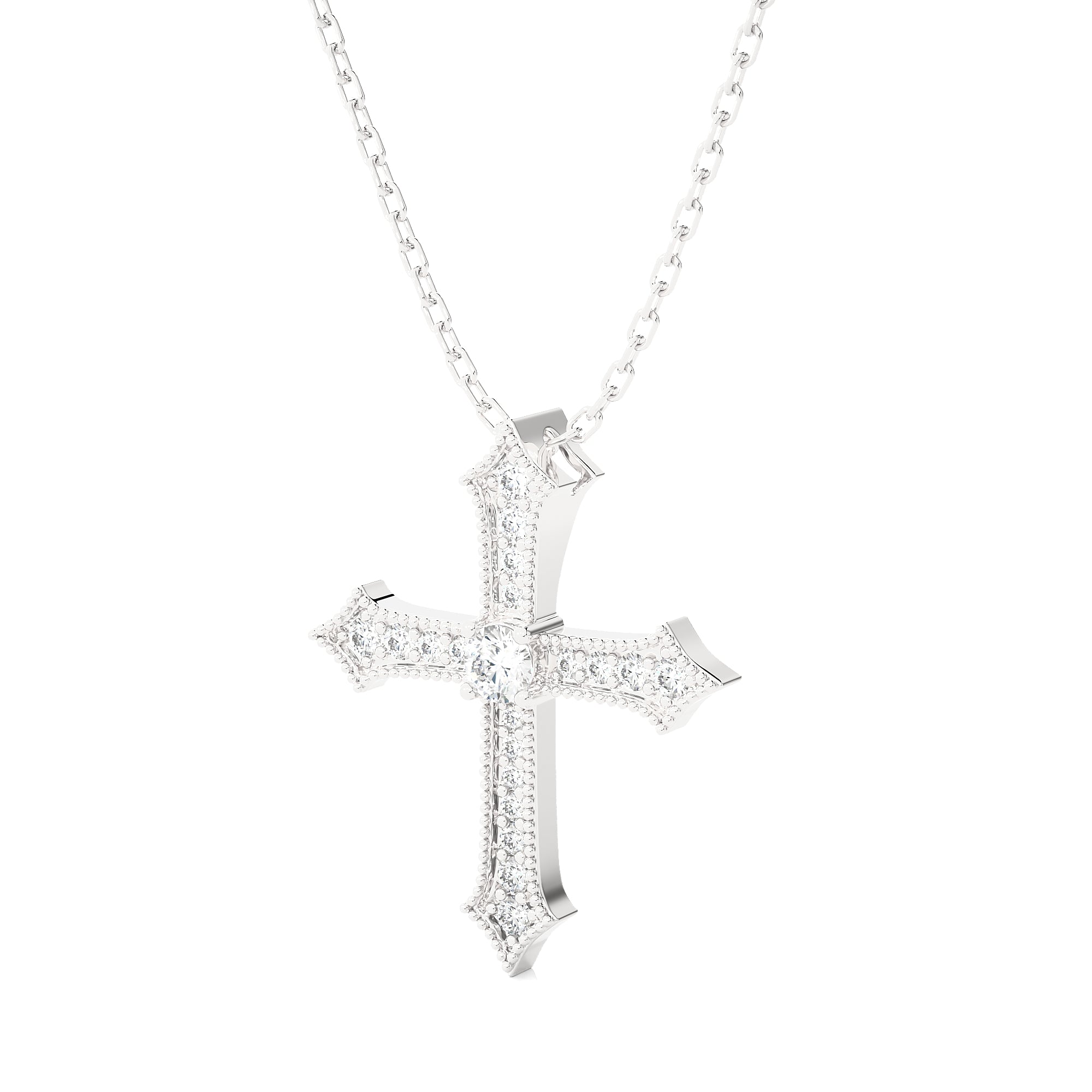 Exquisite Diamond Cross Necklace