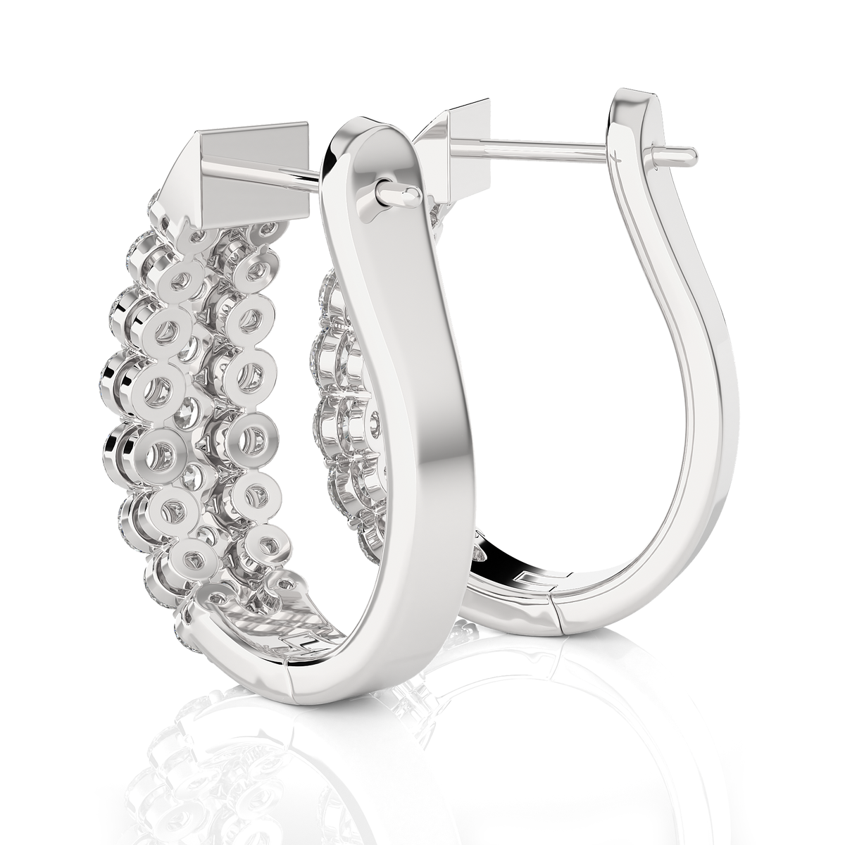 Huggies Hand Rings Multi Layerd Diamond Huggies