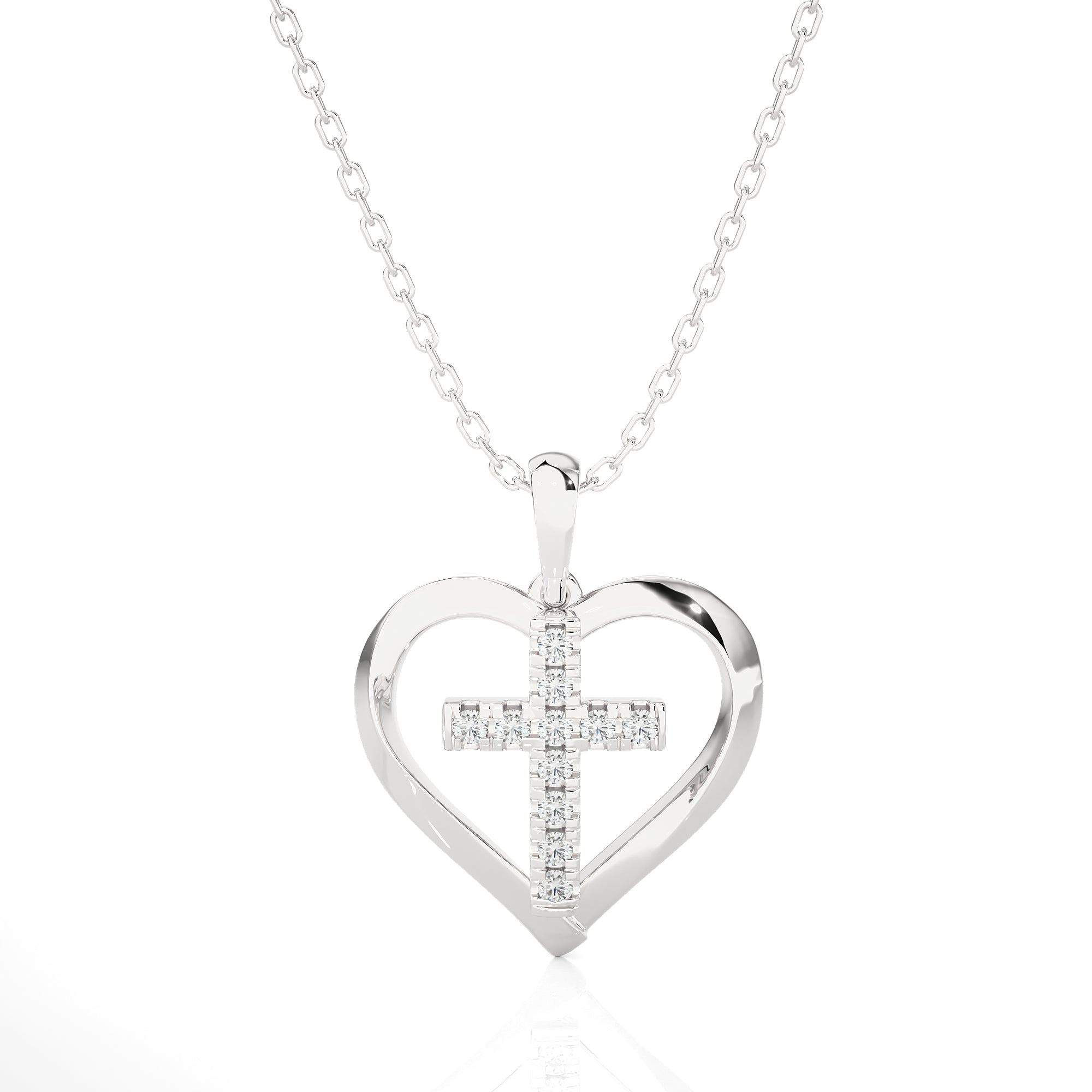 Cross My Heart Diamond Necklace
