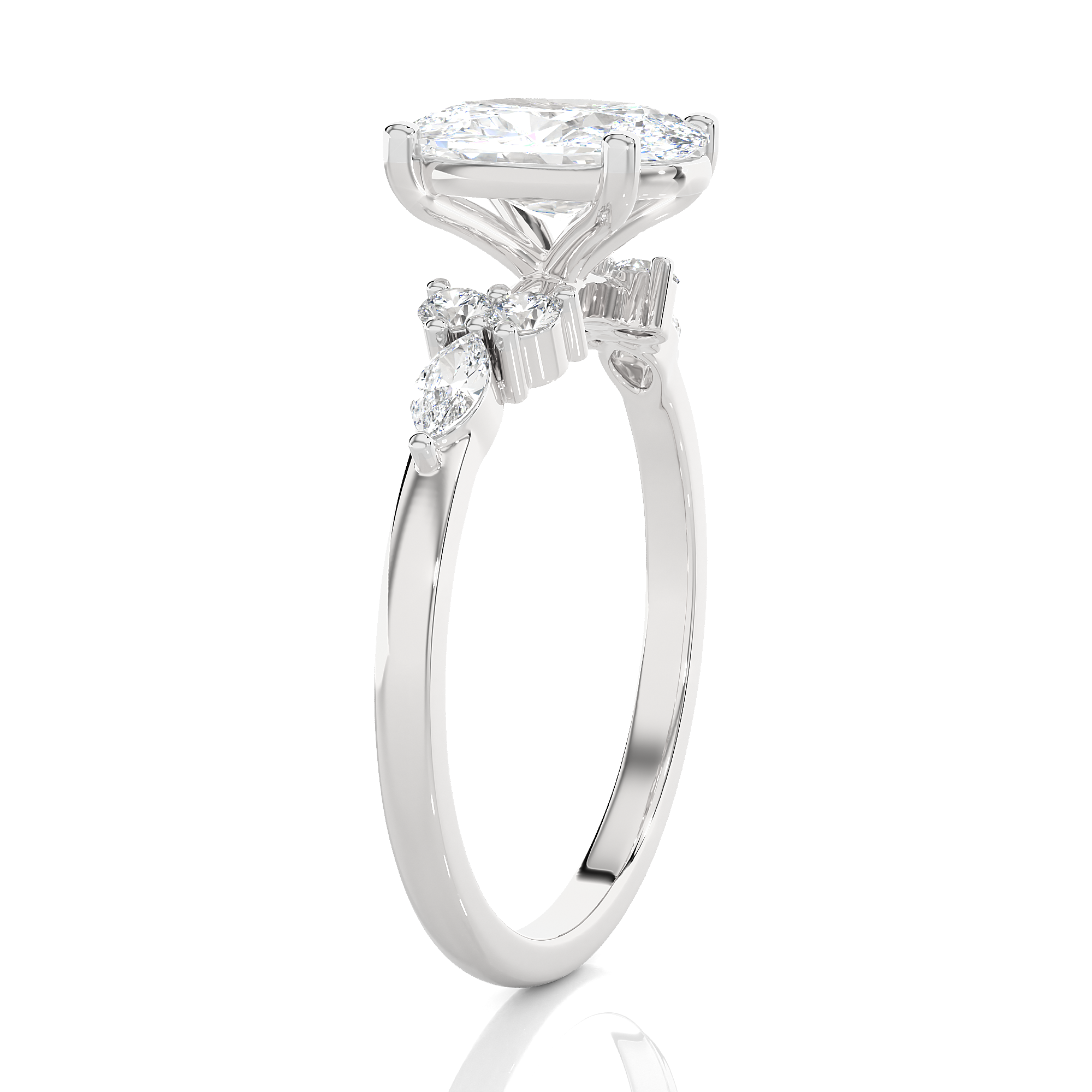 Basalica Oval Solitaire Engagement Ring
